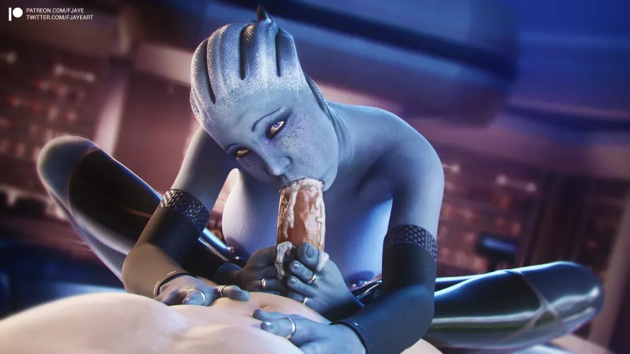Liara blowjob and footjob (Mass Effect)