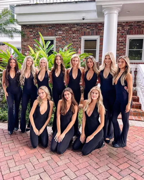 Babes in black. 1-8 up top, 9-11 in front