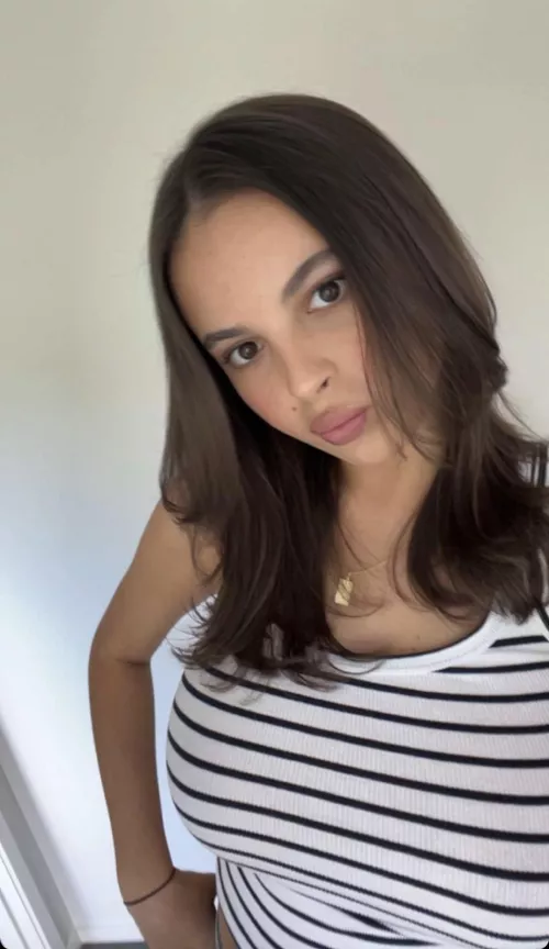 Busty in stripes
