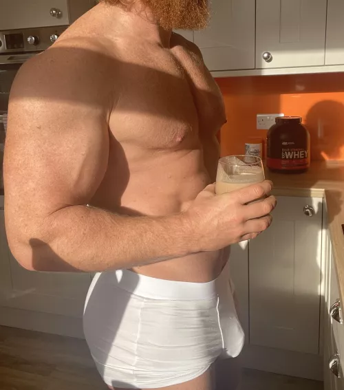 Feeding the ginger beast before the gym!