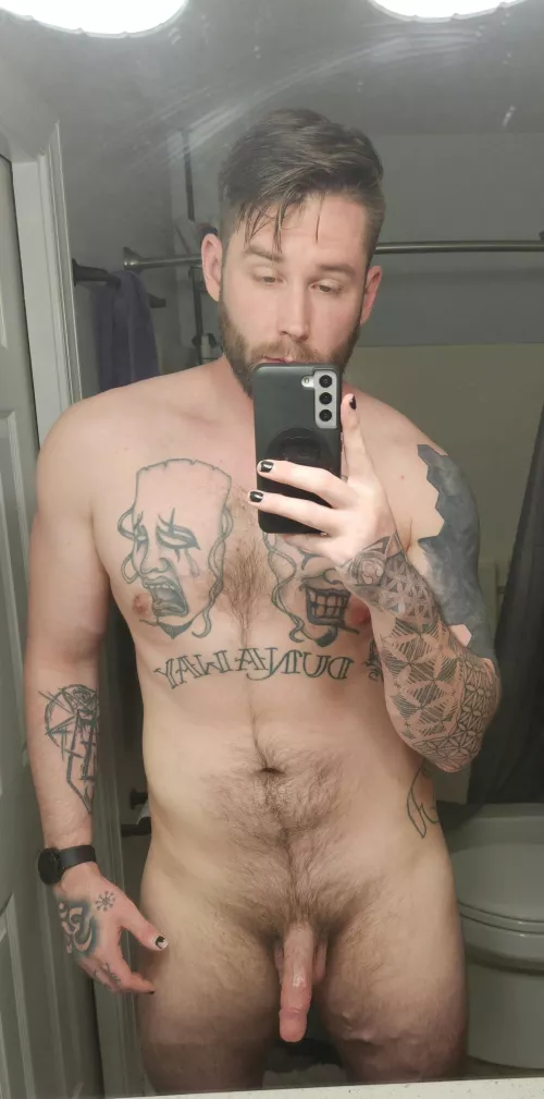 Fresh out of the shower and ready to get filthy