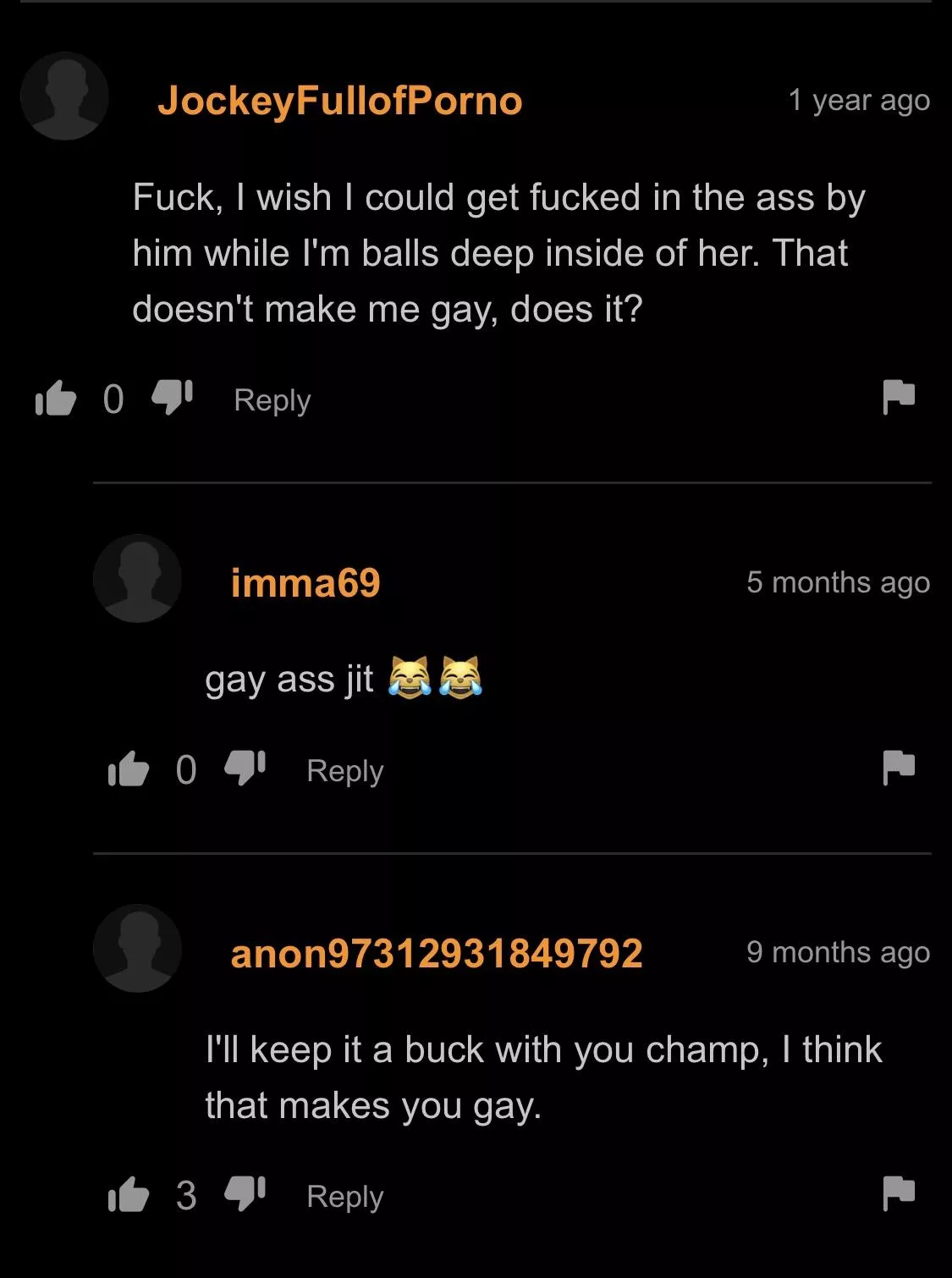 Ignore the racial slur, I just found this exchange a bit funny