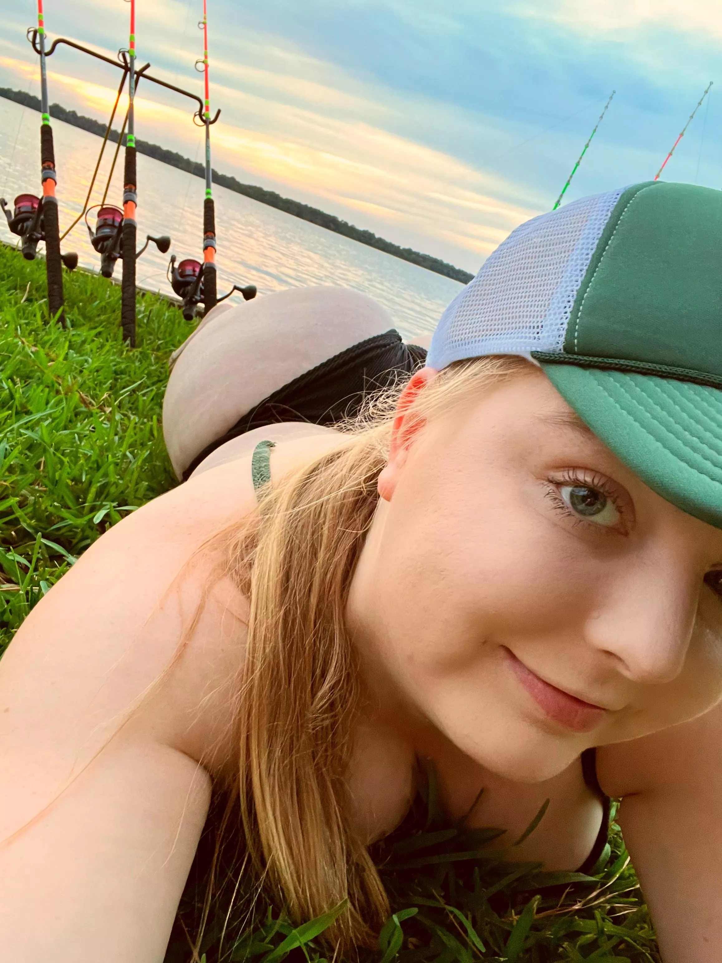 My cheeks are the perfect rod holder