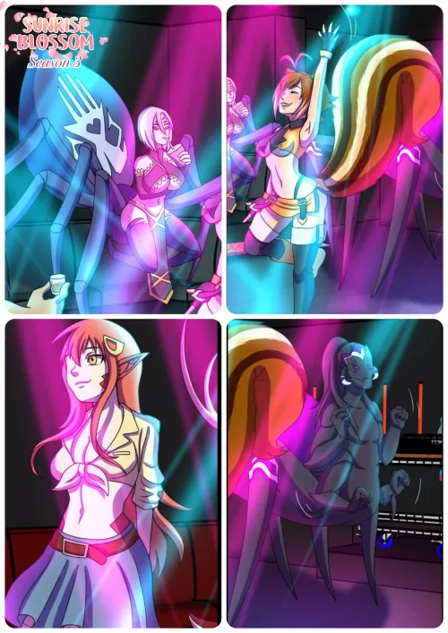 Various monster girl cameos from Sunrise Blossom episode 97 - how many do you recognise?