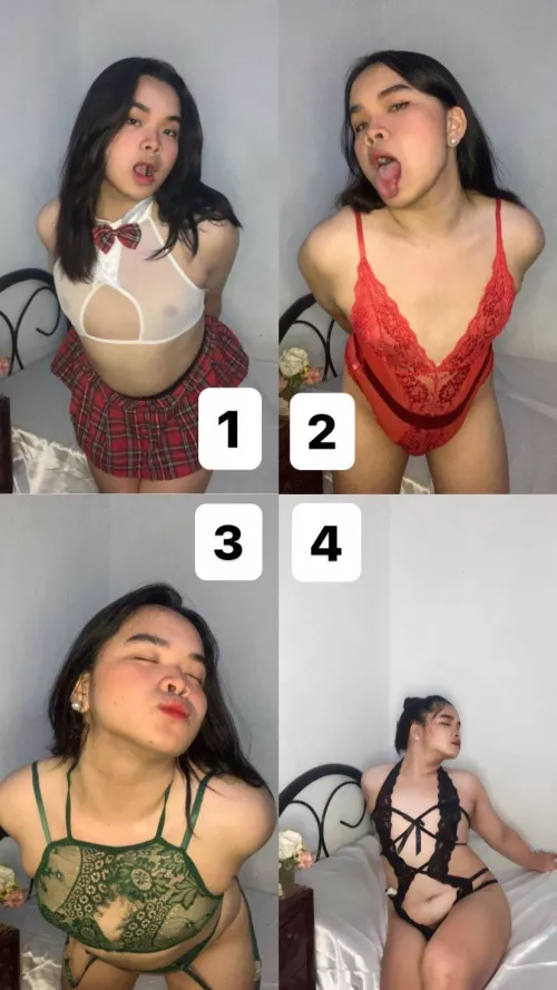 what do you want me to wear on our first meet? be honest! (1,2,3, or 4)