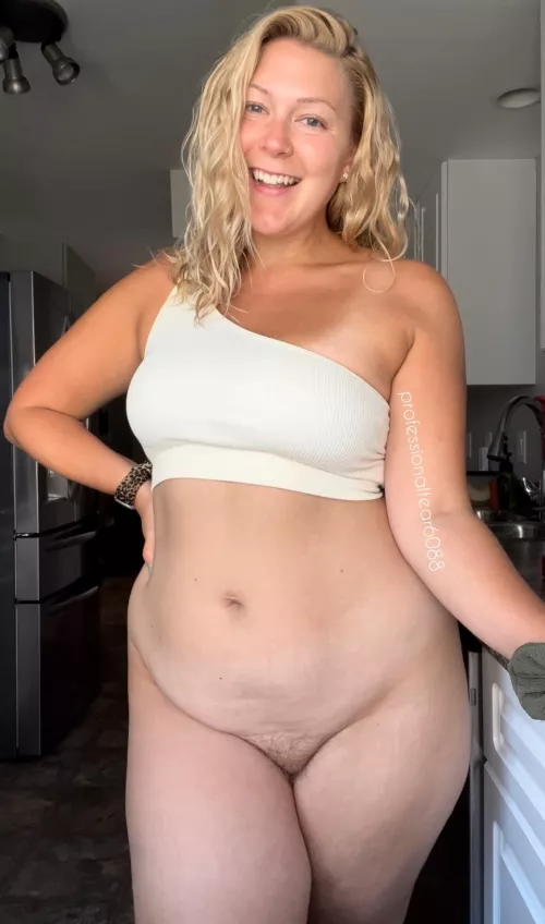 a bush grows in the kitchen