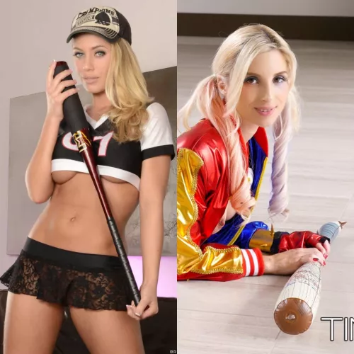 Baseball ⚾️ Fans: Do you take Nicole as your mascot or Piper? [Nicole Aniston] [Piper Perri]