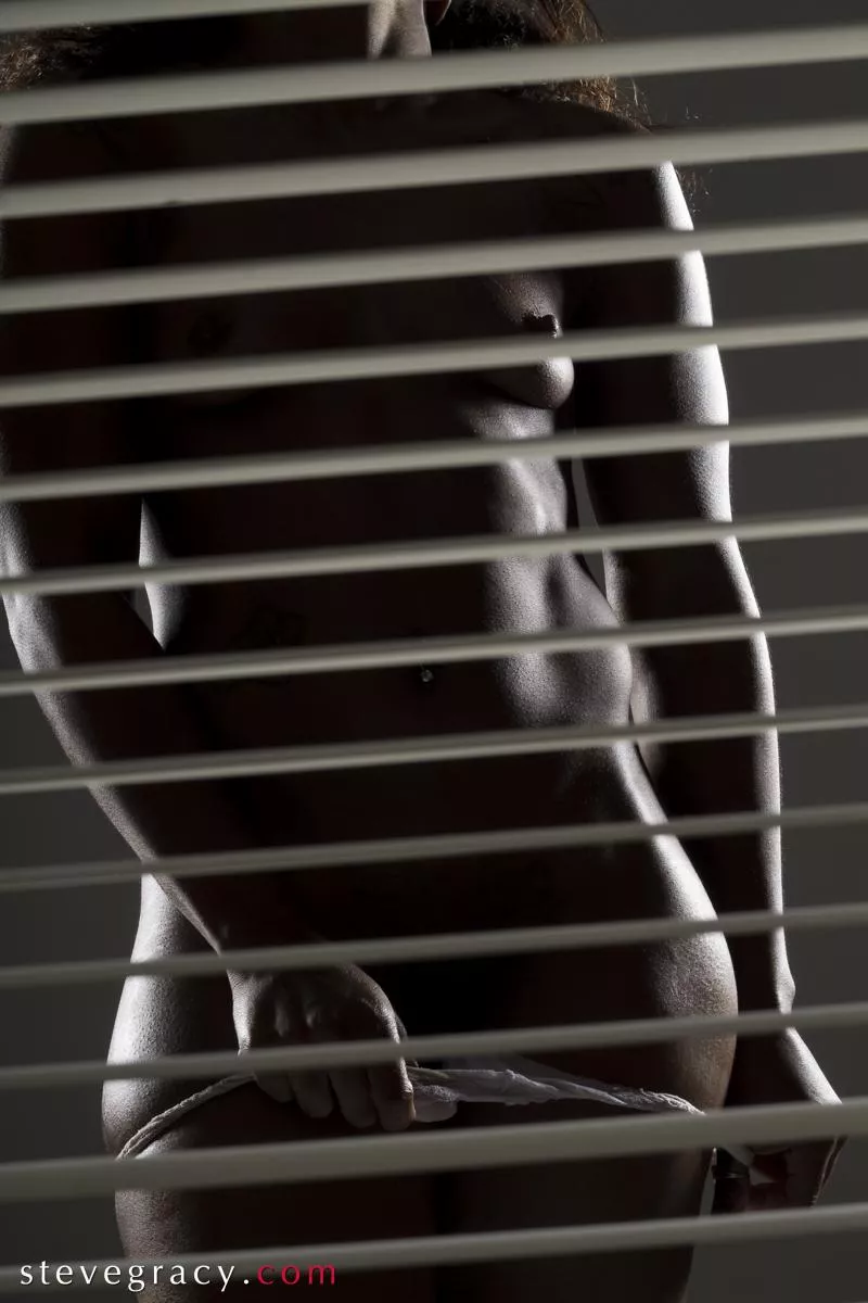 Ebony in blinds