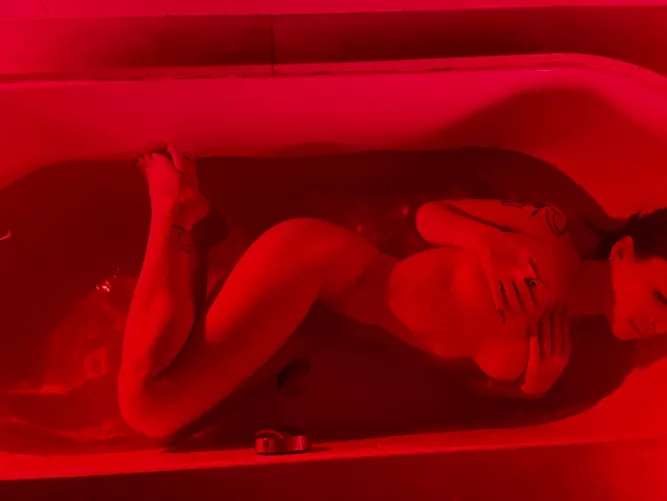 Hot bath helps me relax