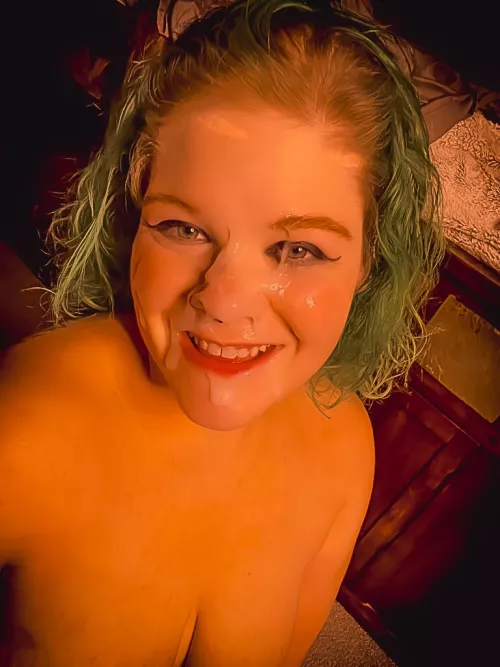 I'm happiest with a load on my face