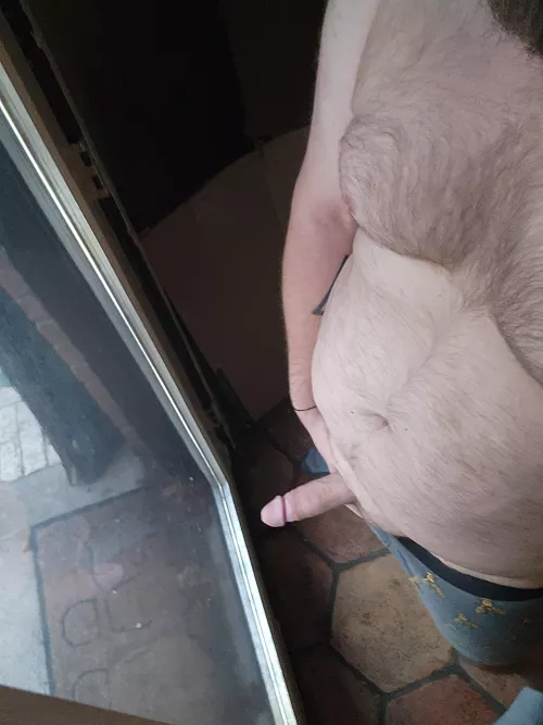 Me getting of for the one milf that walks every Wednesday. She always sticks around to watch.