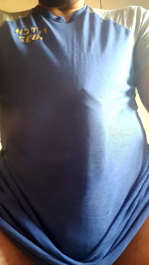 My shirt wasn't sufficient enough to hide my cock