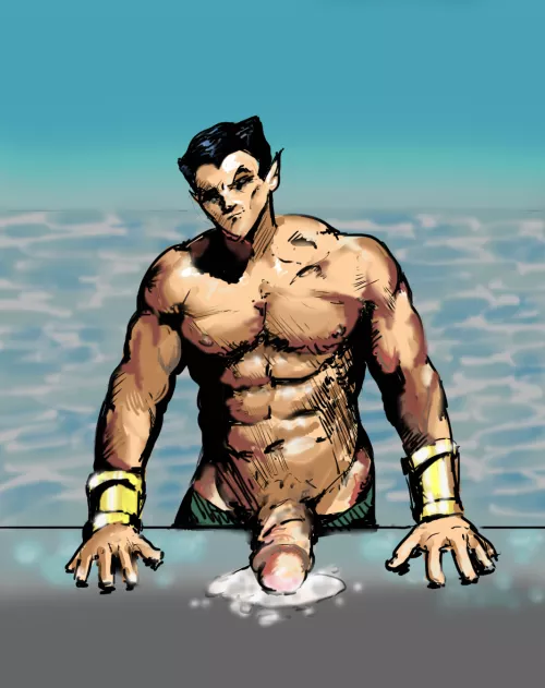 Namor with his cock out (by me)