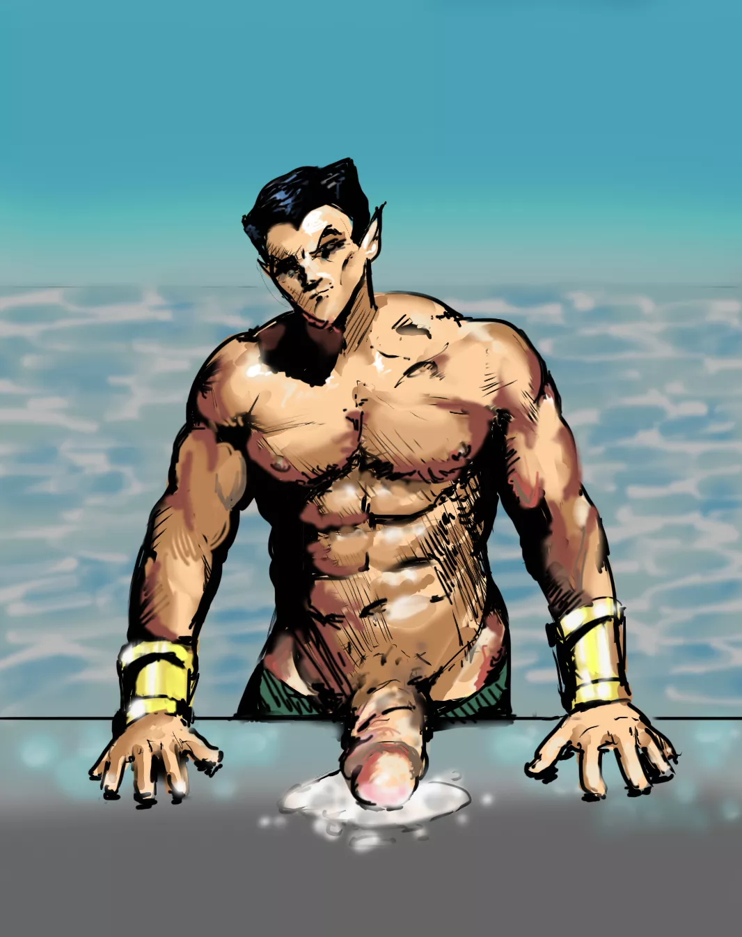 Namor with his cock out (by me)
