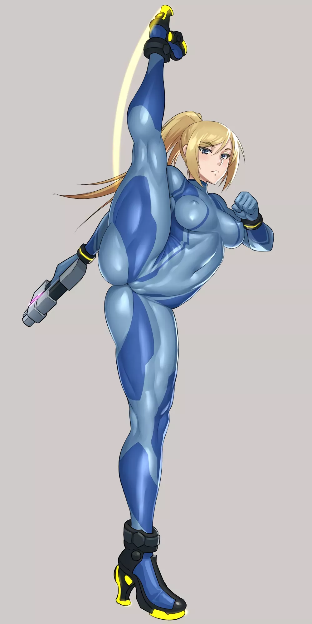 Samus has strong legs