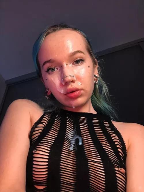 Droplets of cum on my sexy nightie.