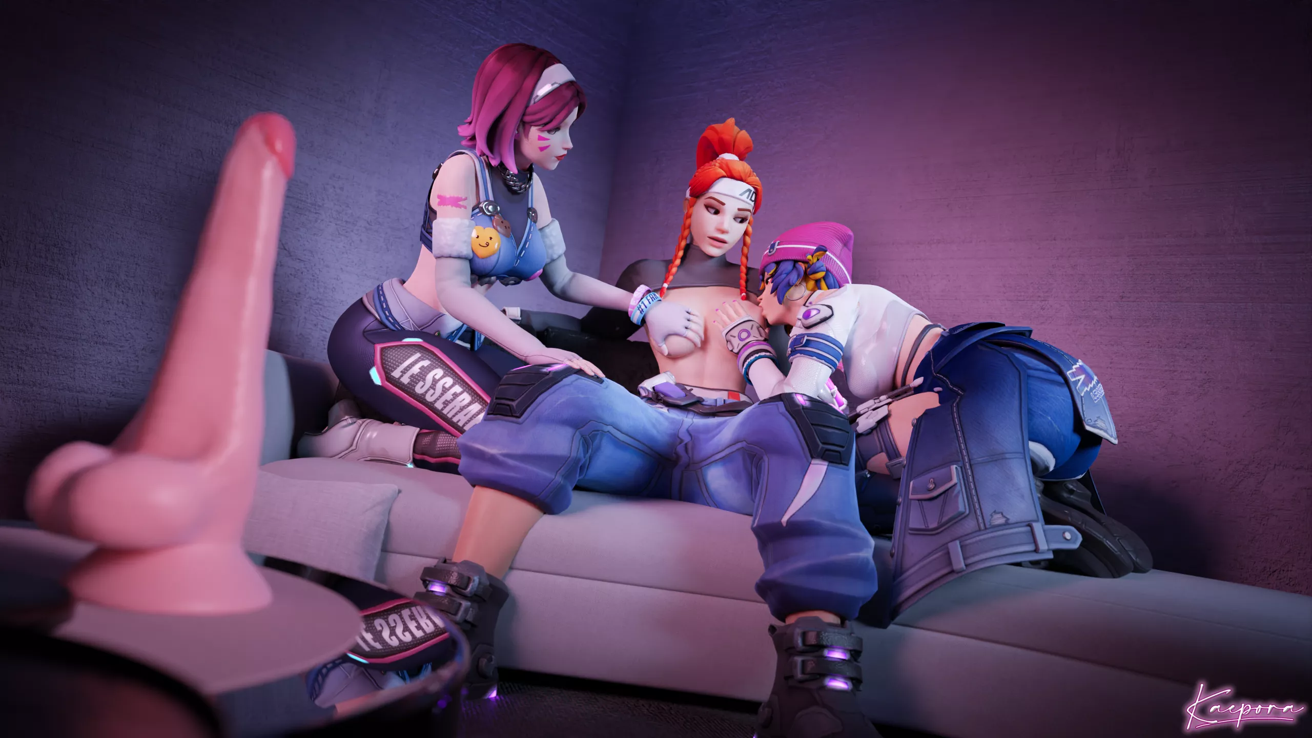 Dva, Brigitte and Kiriko after concert (KaeporaNSFW)