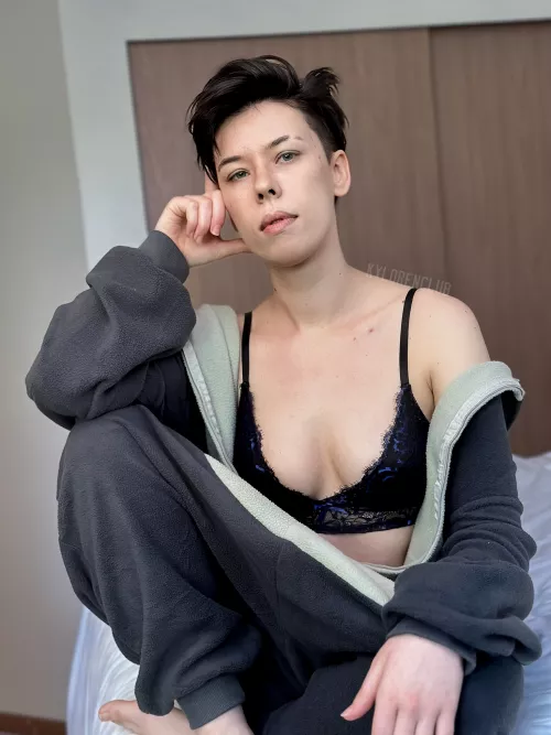 In my favorite onsie (ok... it it's my ONLY onsie...)