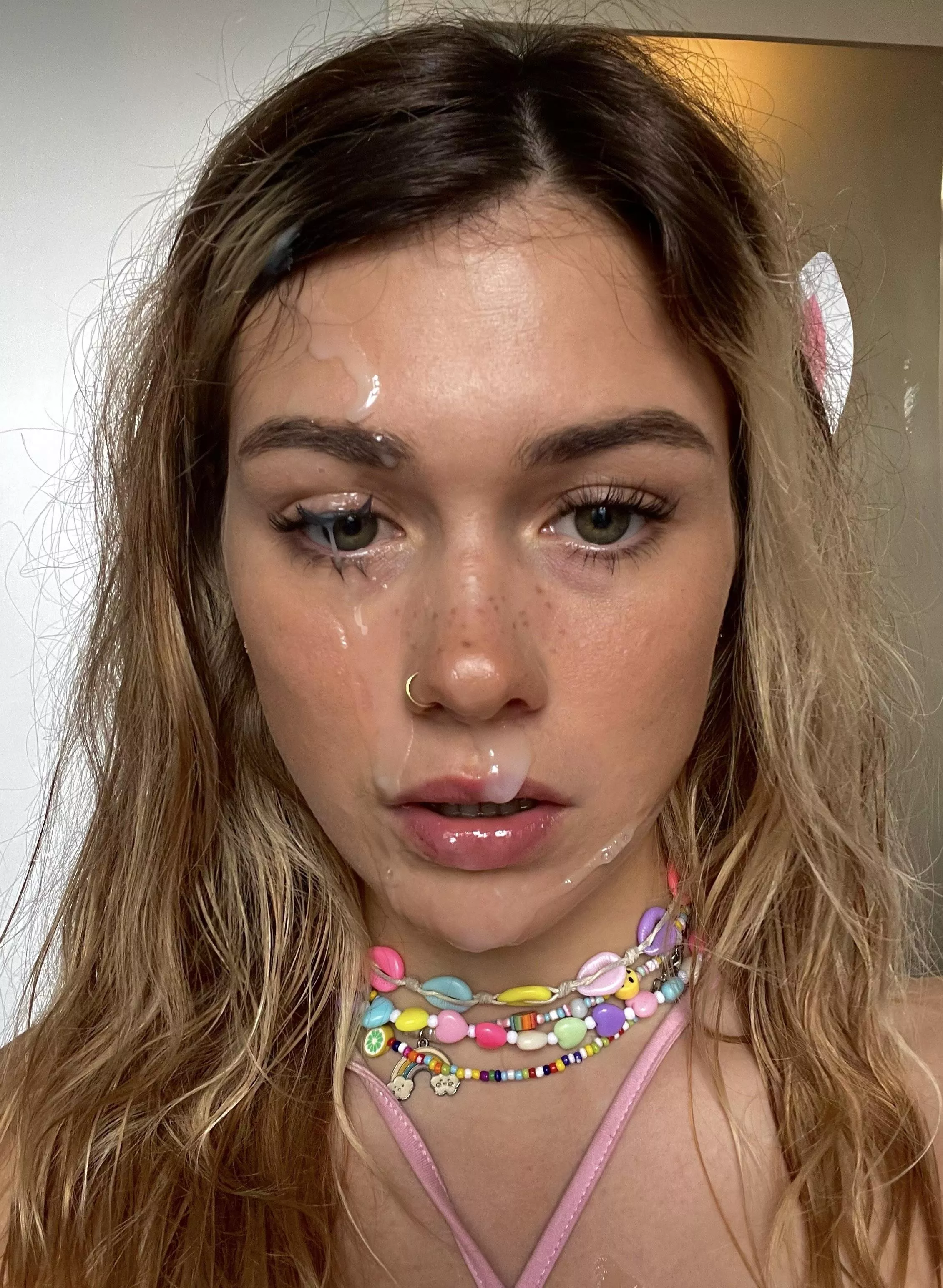 Me checking on my camera if it got in my eye lol, not happy 😆