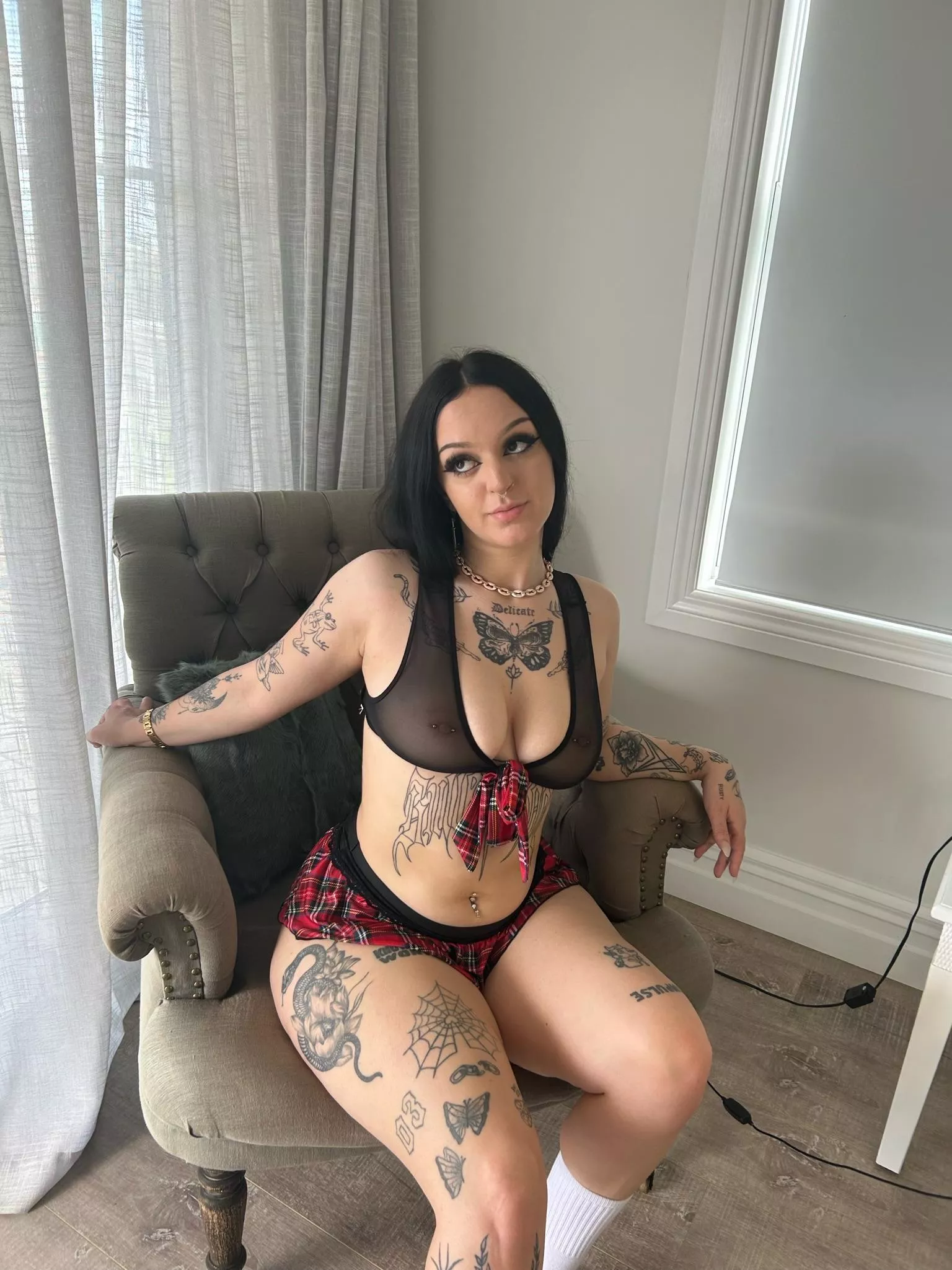 my teacher could see my piercings through my shirt...