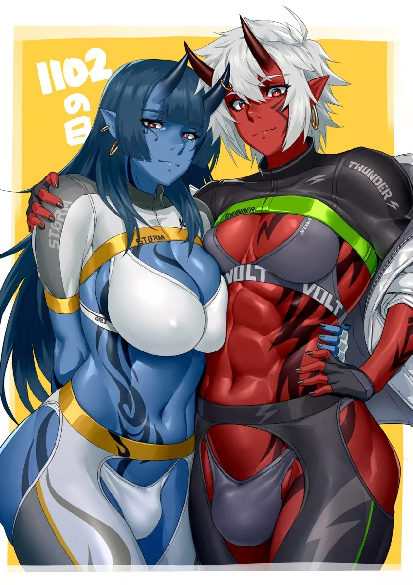 Red oni or blue? (@mikoyanan)