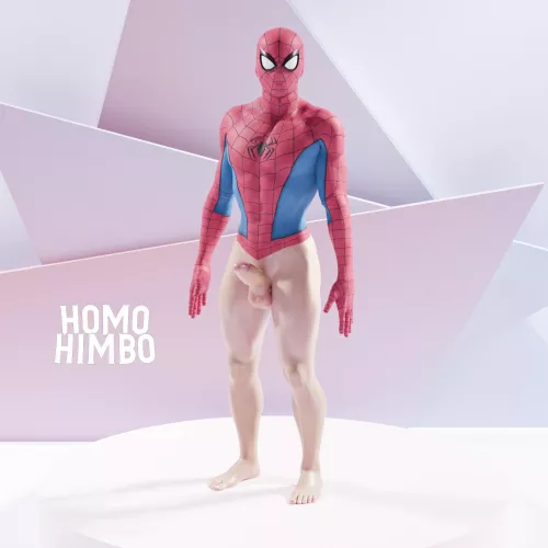 Spidey showing off his huge, hard cock 🥵😈 (Twitter @homohimbo for more!)