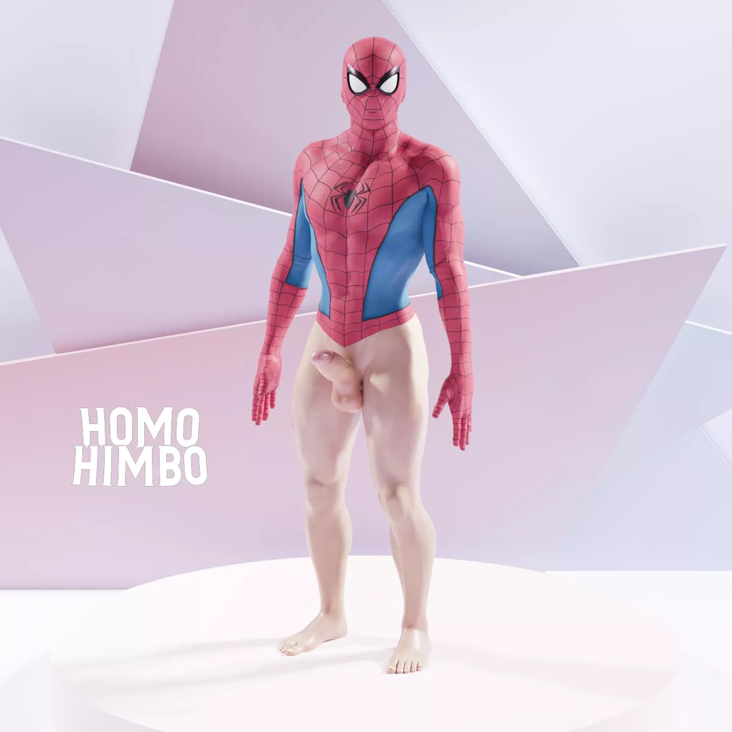 Spidey showing off his huge, hard cock 🥵😈 (Twitter @homohimbo for more!)
