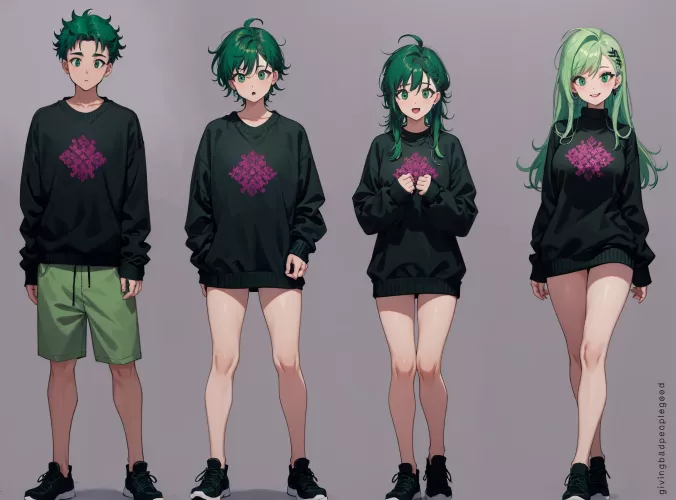 The Cursed Sweater - Transformation Sequence (givingbadpeoplegood)