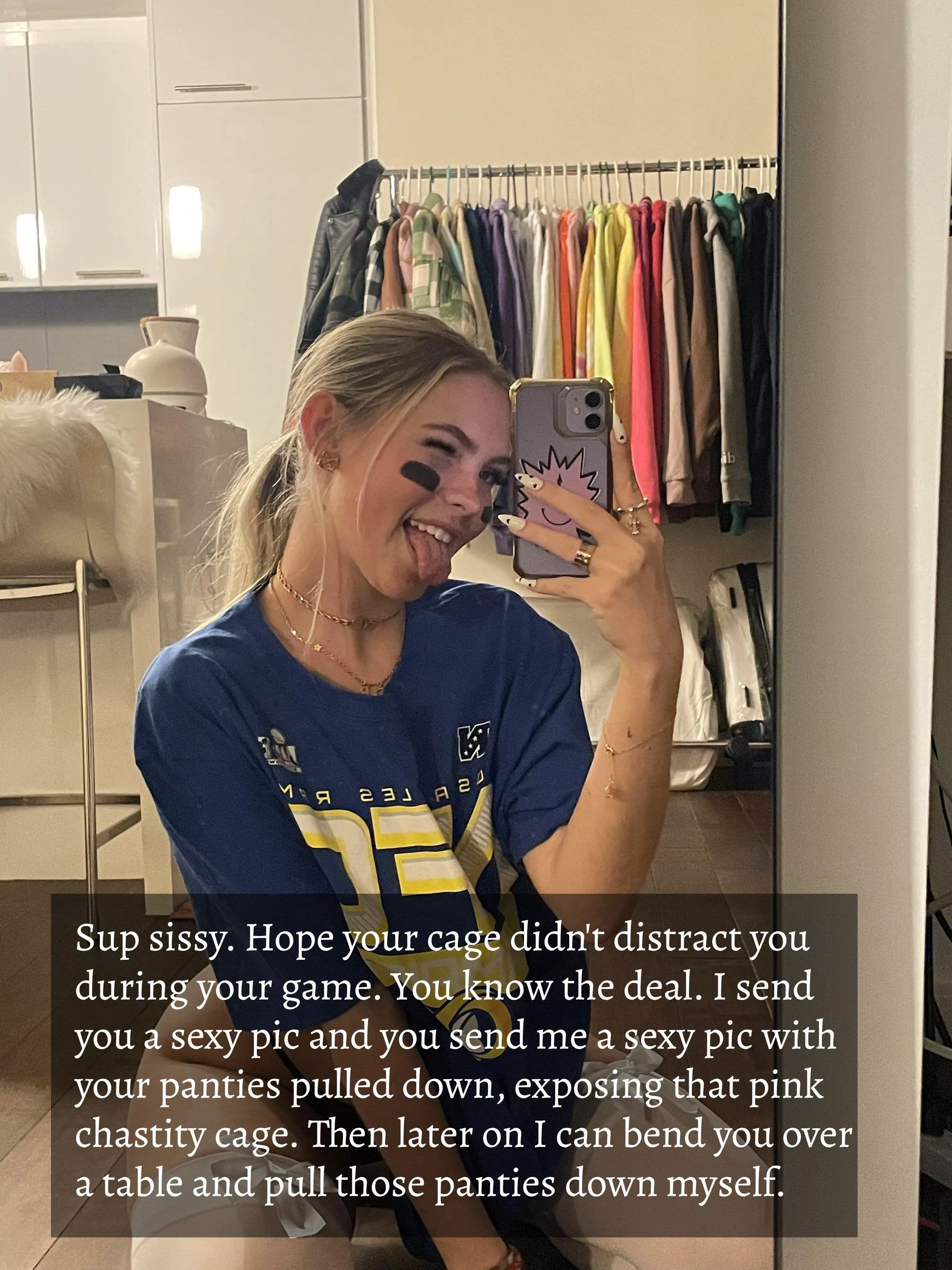 Your Domme roommate is just checking in on you