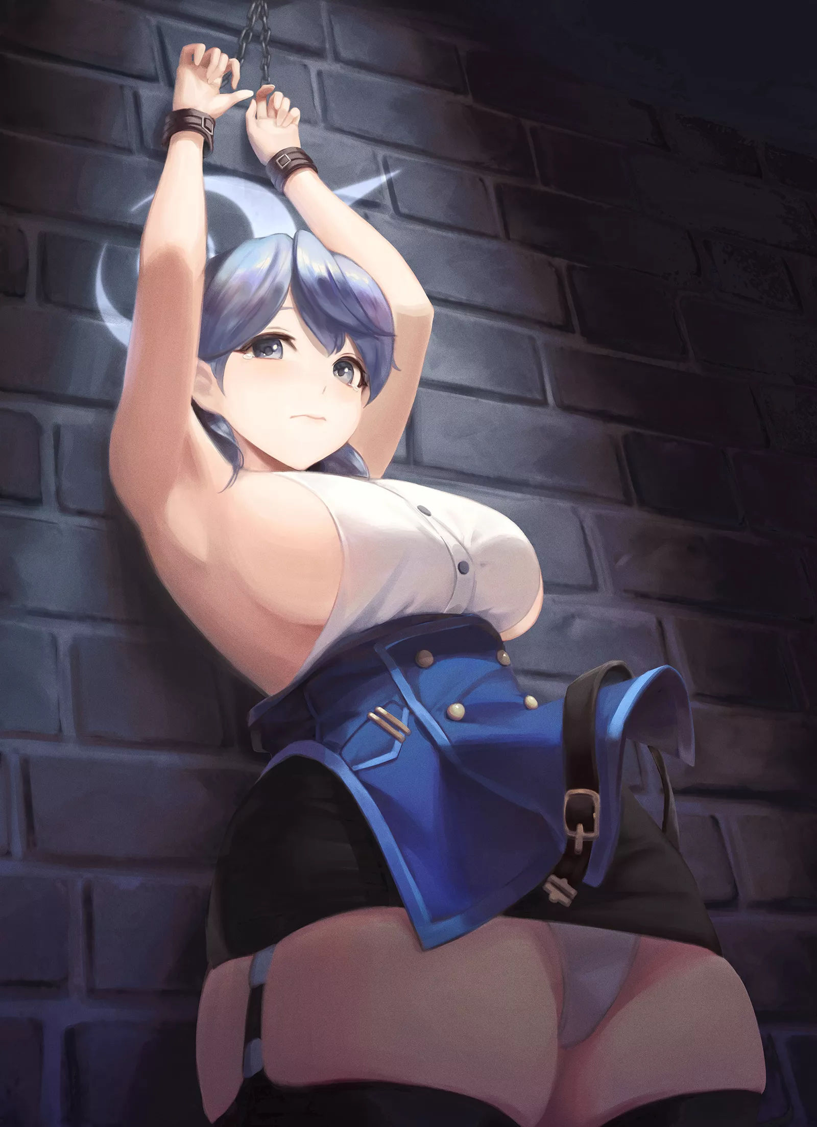 Amau Ako cuffed (elanphant) [Blue Archive]