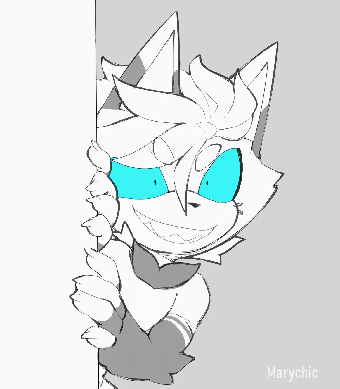 And now the cat is curious XD (Art by me)