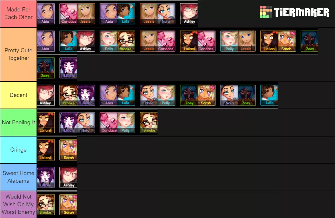 I'm doing something a little different. Instead of ranking the girls individually, I chose to rank my favorite Double Date Pairs.