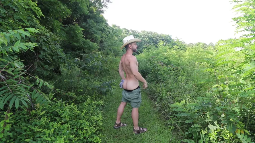 Just wandering in the forest with butt out XD