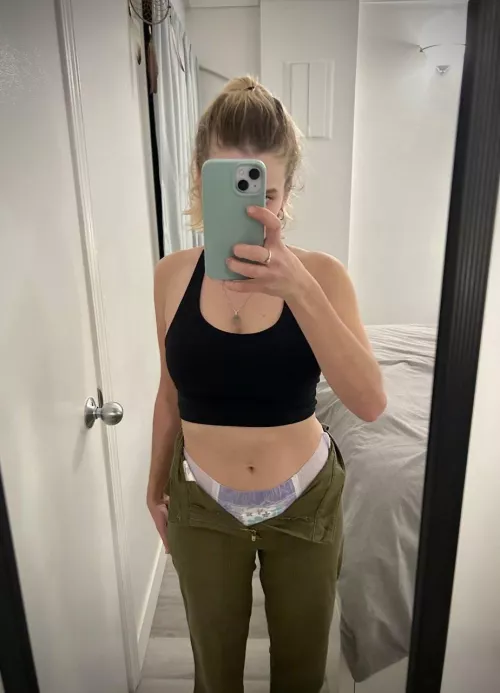 Pull-up peeking, diaper seeking! π€