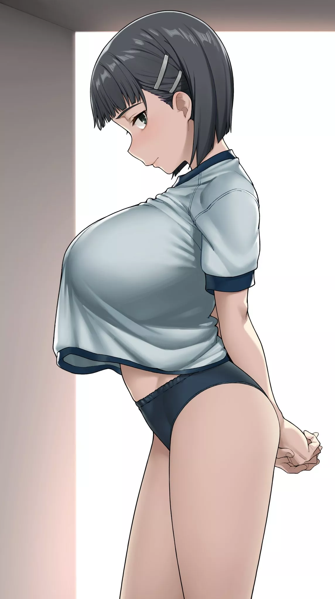 Suguha Embarrassed In Her Gym Uniform (Sword Art Online)