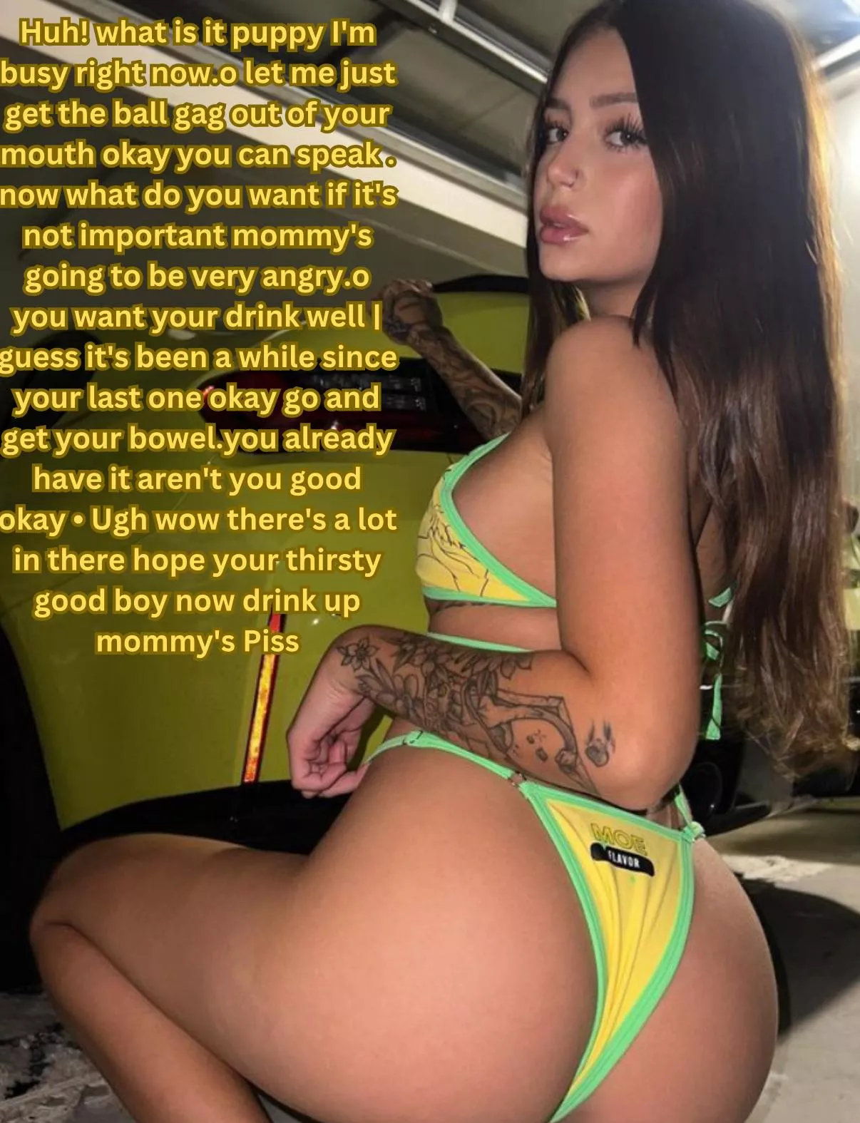 Getting a drink from mommy