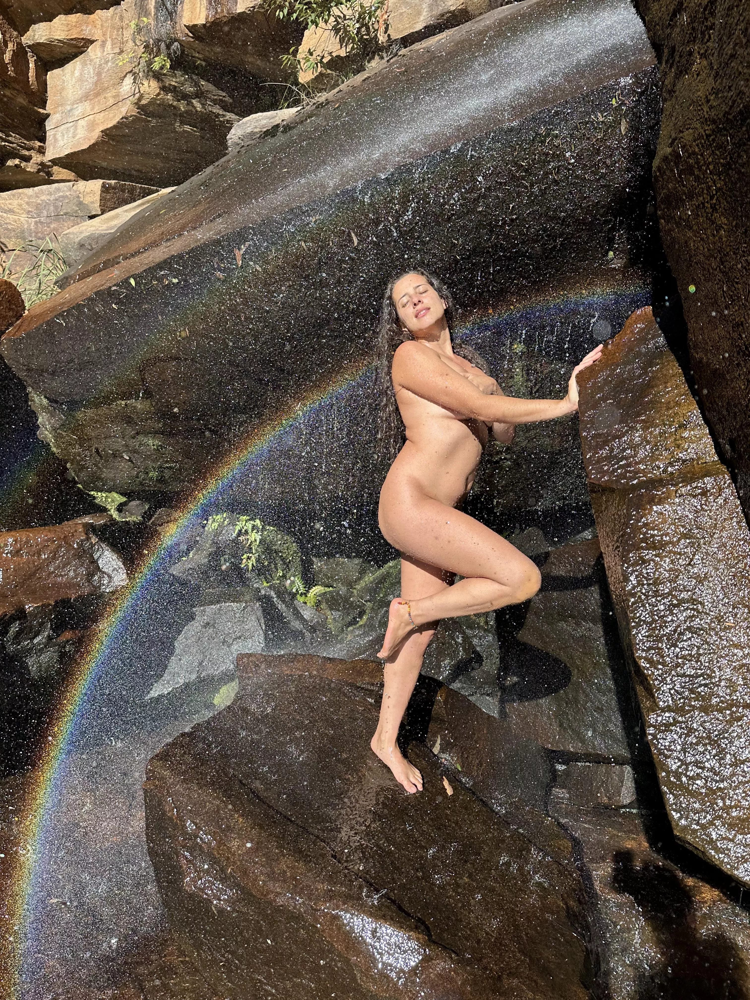 Rainbow waterfall