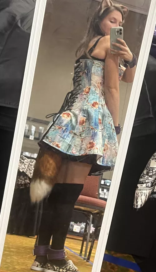 Went out today! Do you think anyone noticed my tail 🤭😋