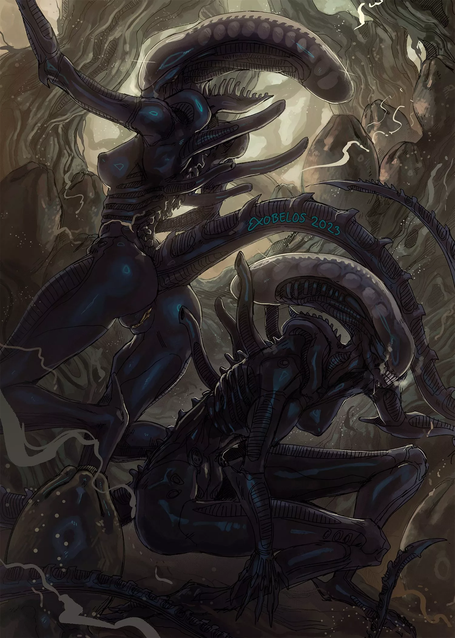 Xenomorphs from the pantry! (@Exobelos)