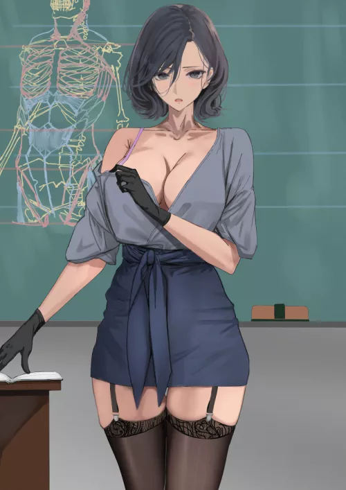 art teacher suddenly takes off her clothes [original]