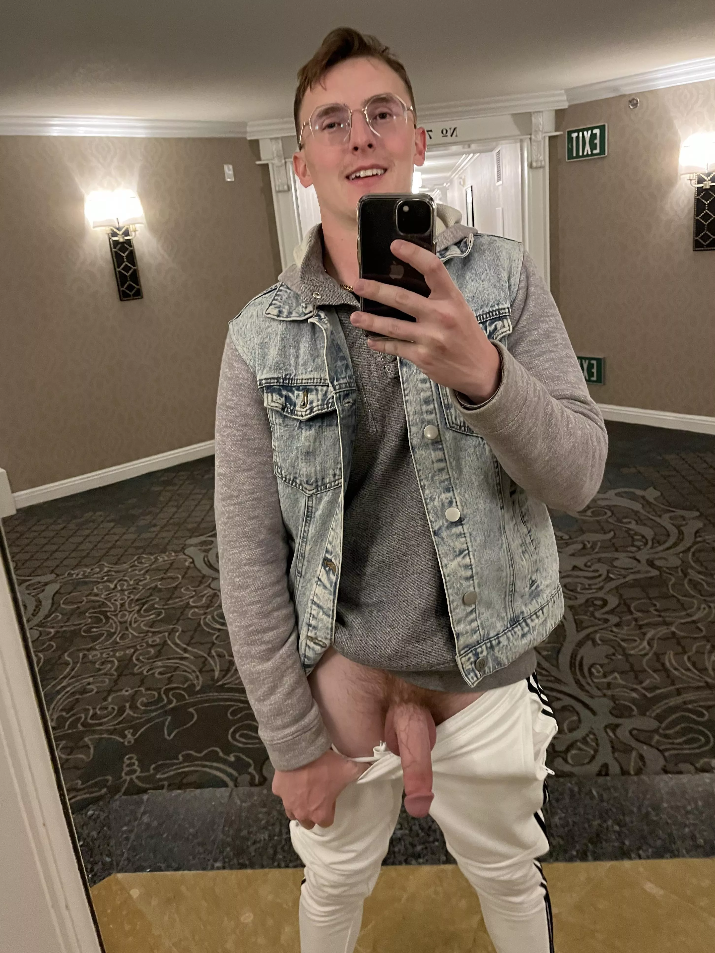 By the elevators in my hotel