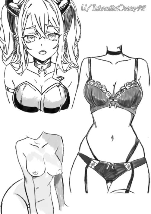 Design sketches for Aura (my OC)