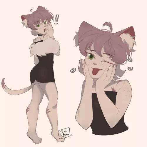 I love drawing her (art and oc of me)