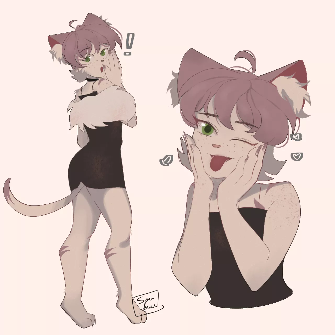 I love drawing her (art and oc of me)