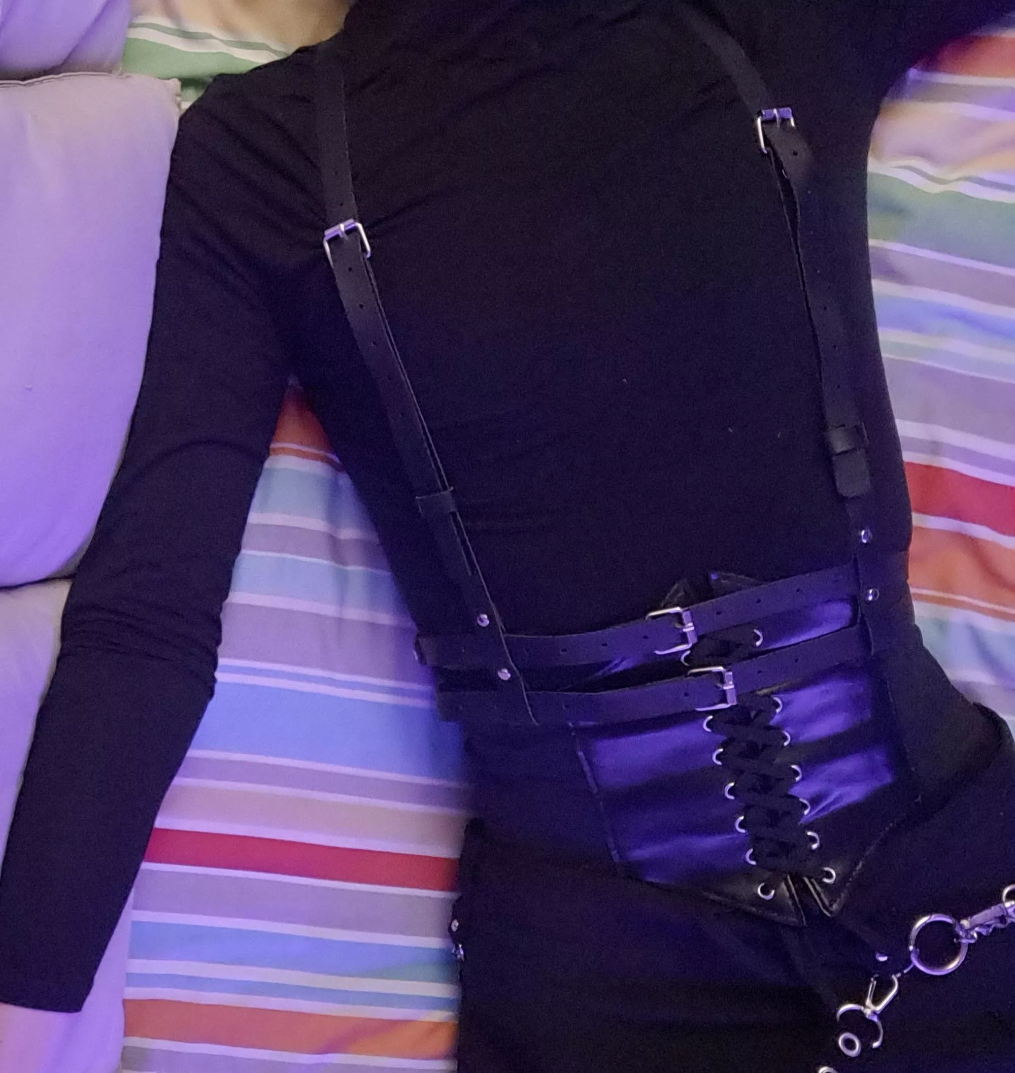 I'm lying on your bed what do you do?