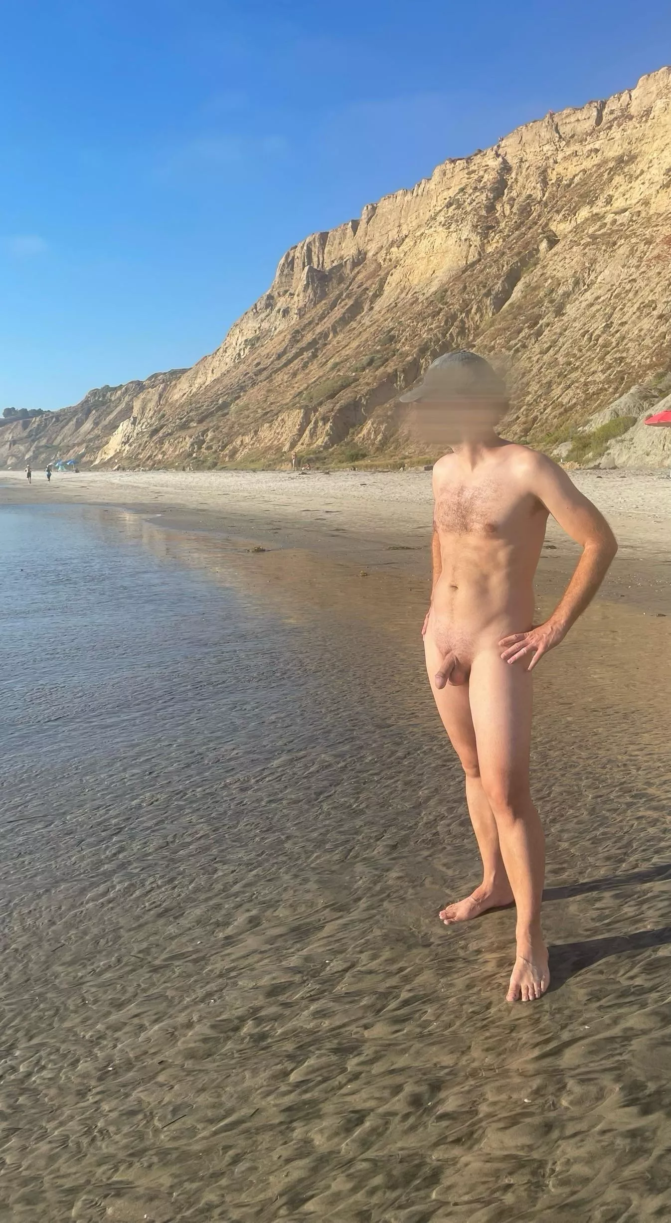 Love being nude on the beach, and love how this photo makes me feel about my body