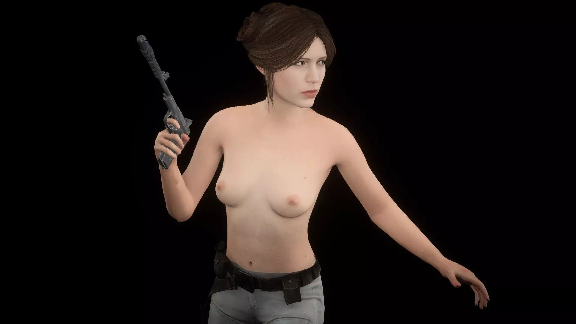 Princess Leia topless (ImSorryHan)