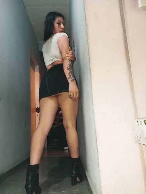 The next one will be without a skirt but with boots.