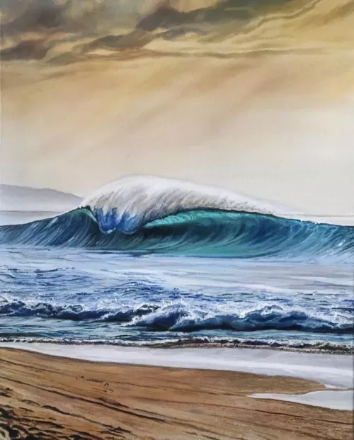 “Banzai Pipeline” Acrylic on canvas