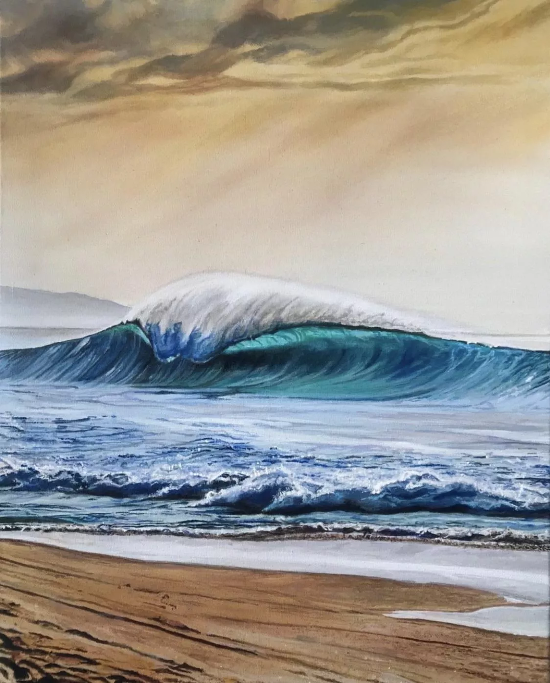 “Banzai Pipeline” Acrylic on canvas